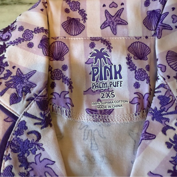 BRAND NEW Pink Palm Puff Pajamas in Twilight - Picture 3 of 11